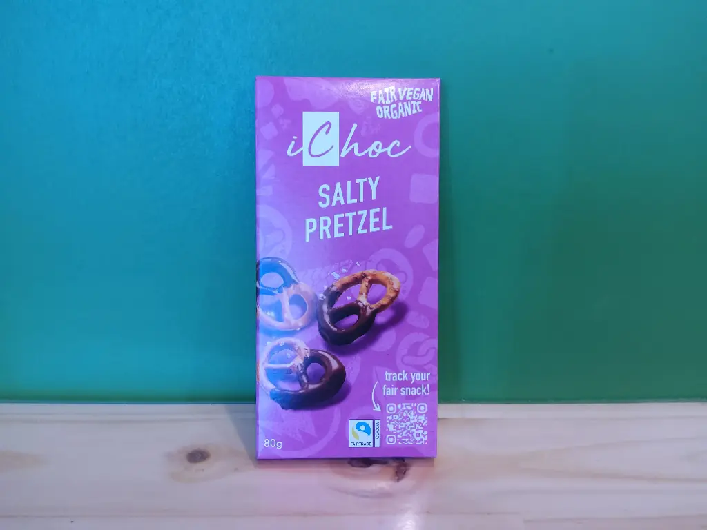 IChoc - Salty Pretzel Plant Based Snack Bar 80g