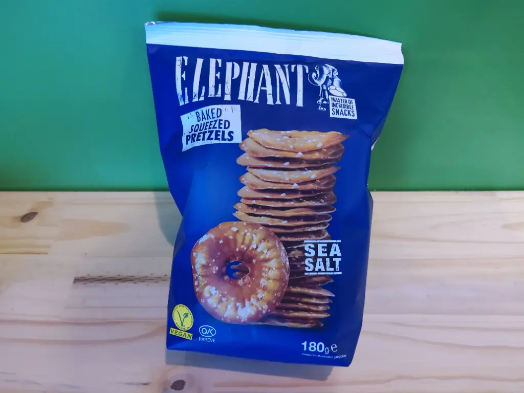 ELEPHANT - Bretzels Plats au Sel de Mer 180g