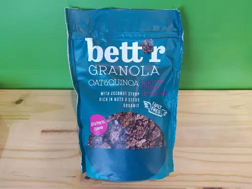 BETT'R - Granola avoine-quinoa Amandes et Pépites de Chocolat Noir 300g