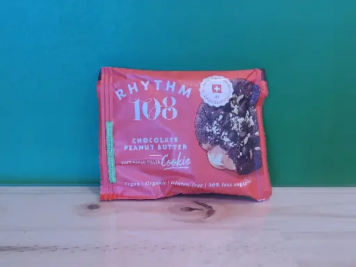 Rhythm 108 Swiss Vegan Chocolate Peanut Butter Soft-Baked Filled Cookie, 50g