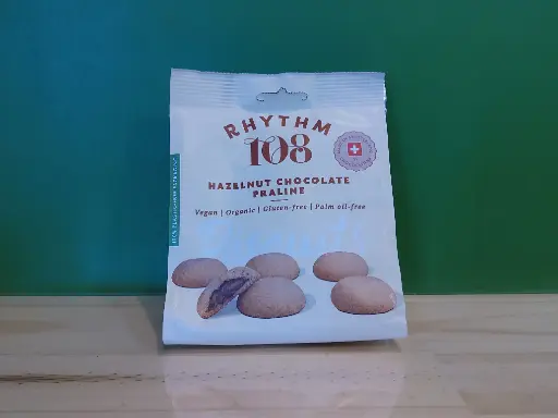 Rhythm 108 Swiss Vegan Hazelnut Chocolate Praline Biscuit Share Bag, 135g