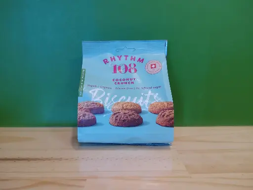 Rhythm 108 Swiss Vegan Coconut Crunch Biscuit Share Bag 135g